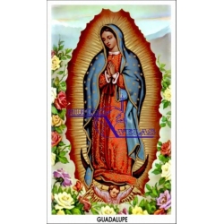 Estampita Guadalupe 6 x 10 cm