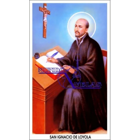 Estampita Ignacio de Loyola 6 x 10 cm