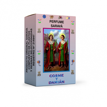 Perfume Saravá Cosme y Damián