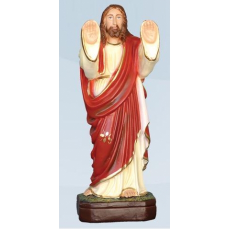 Cristo Abecoando 20cm. (Manto Branco e Vermelho)