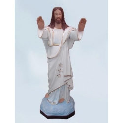 Cristo Abecoando 30cm. (Manto Branco e Vermelho)